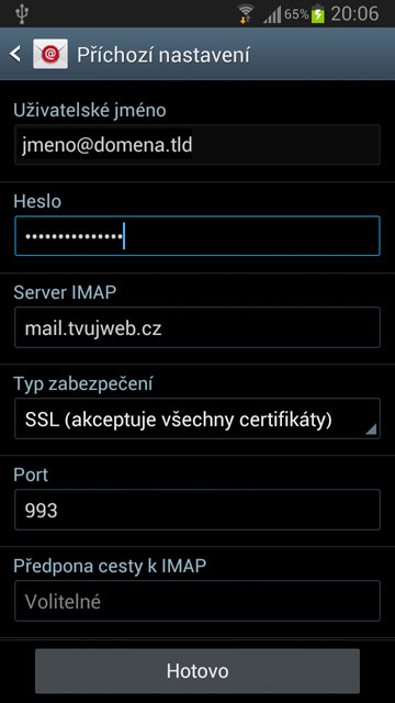 Nápověda TvujWeb.cz