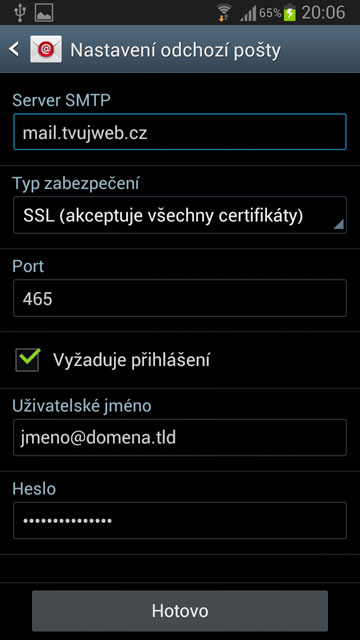 Nápověda TvujWeb.cz