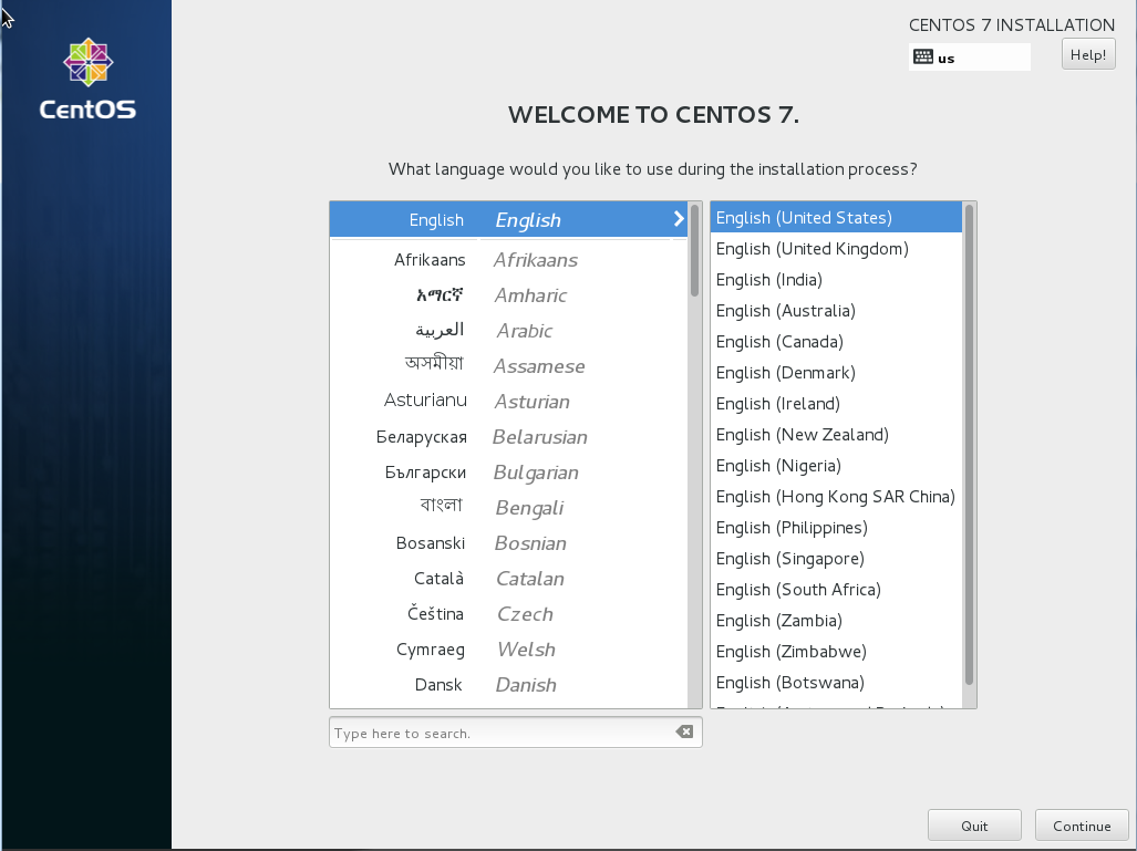 Instalace CentOS 7 TvujWeb.CZ nápověda