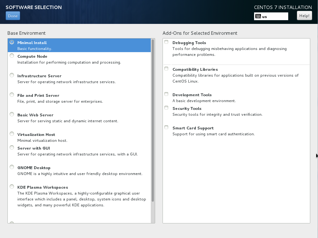 Instalace CentOS 7 TvujWeb.CZ nápověda