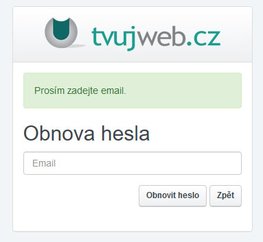 Nápověda TvujWeb.cz