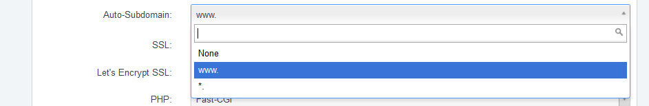 Let's Encrypt - výběr stránky