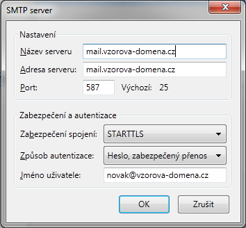 Nápověda TvujWeb.CZ - Mozilla  Thunderbird s prokolem IMAP