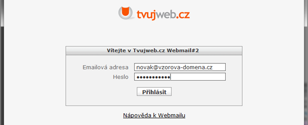 Nápověda TvujWeb.CZ  - WEBMAIL