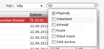 Nápověda TvujWeb.cz - WEBMAIL