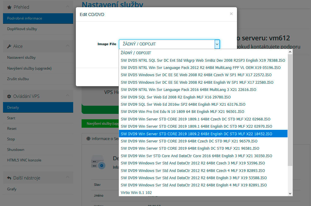 TvujWeb.cz - Nápověda - Windows Server 2019 - část1 - VirtIO