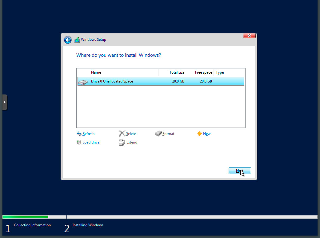 TvujWeb.cz VPS - Nápověda - Windows Server 2019 - část1 - VirtIO