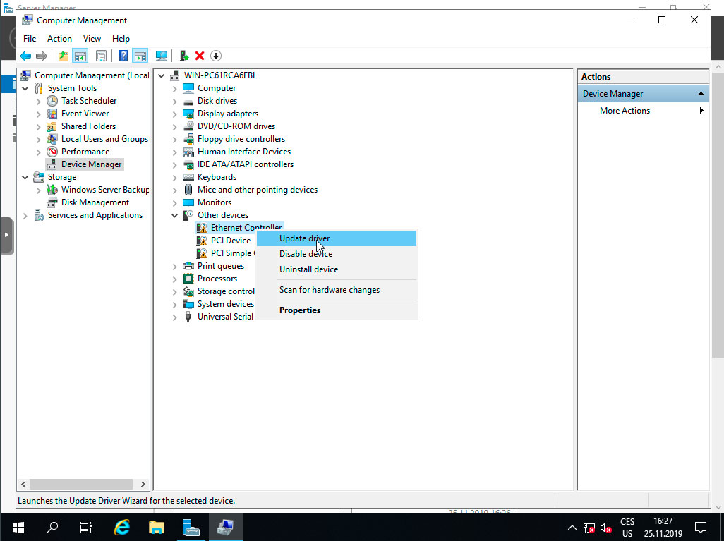 TvujWeb.cz VPS hosting- Windows Server 2019 nápověda