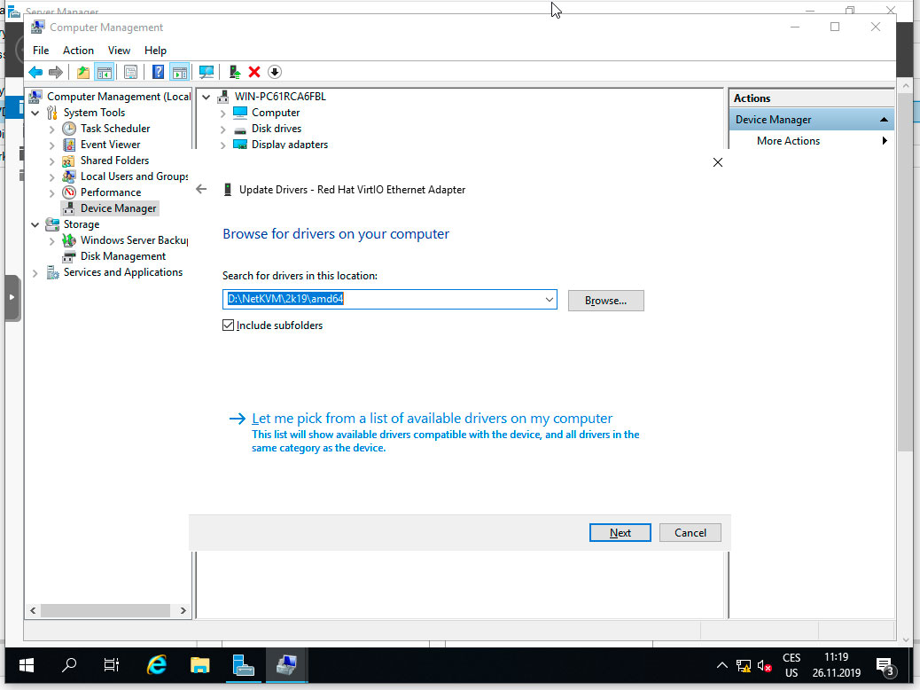 TvujWeb.cz VPS hosting- Windows Server 2019 nápověda