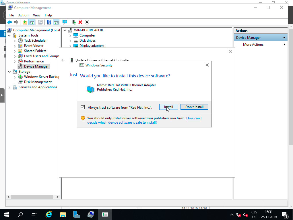 TvujWeb.cz VPS hosting- Windows Server 2019 nápověda