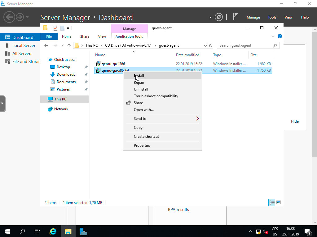 TvujWeb.cz VPS hosting- Windows Server 2019 nápověda