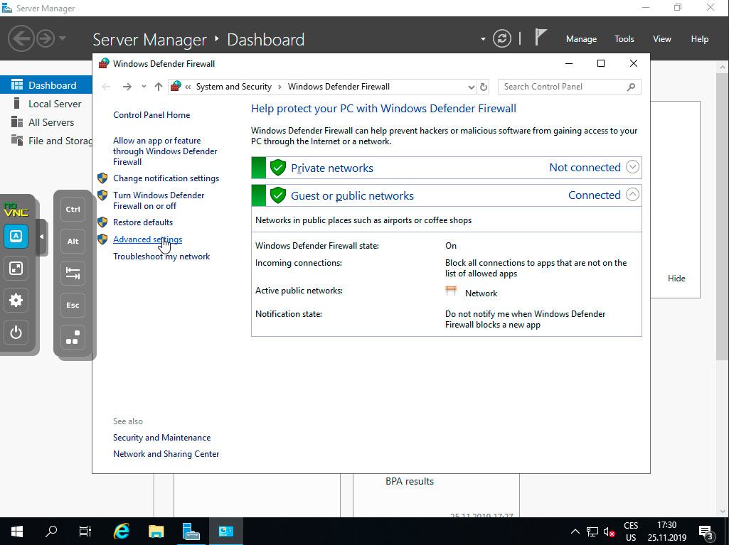 TvujWeb.cz VPS hosting- Windows Server 2019 nápověda